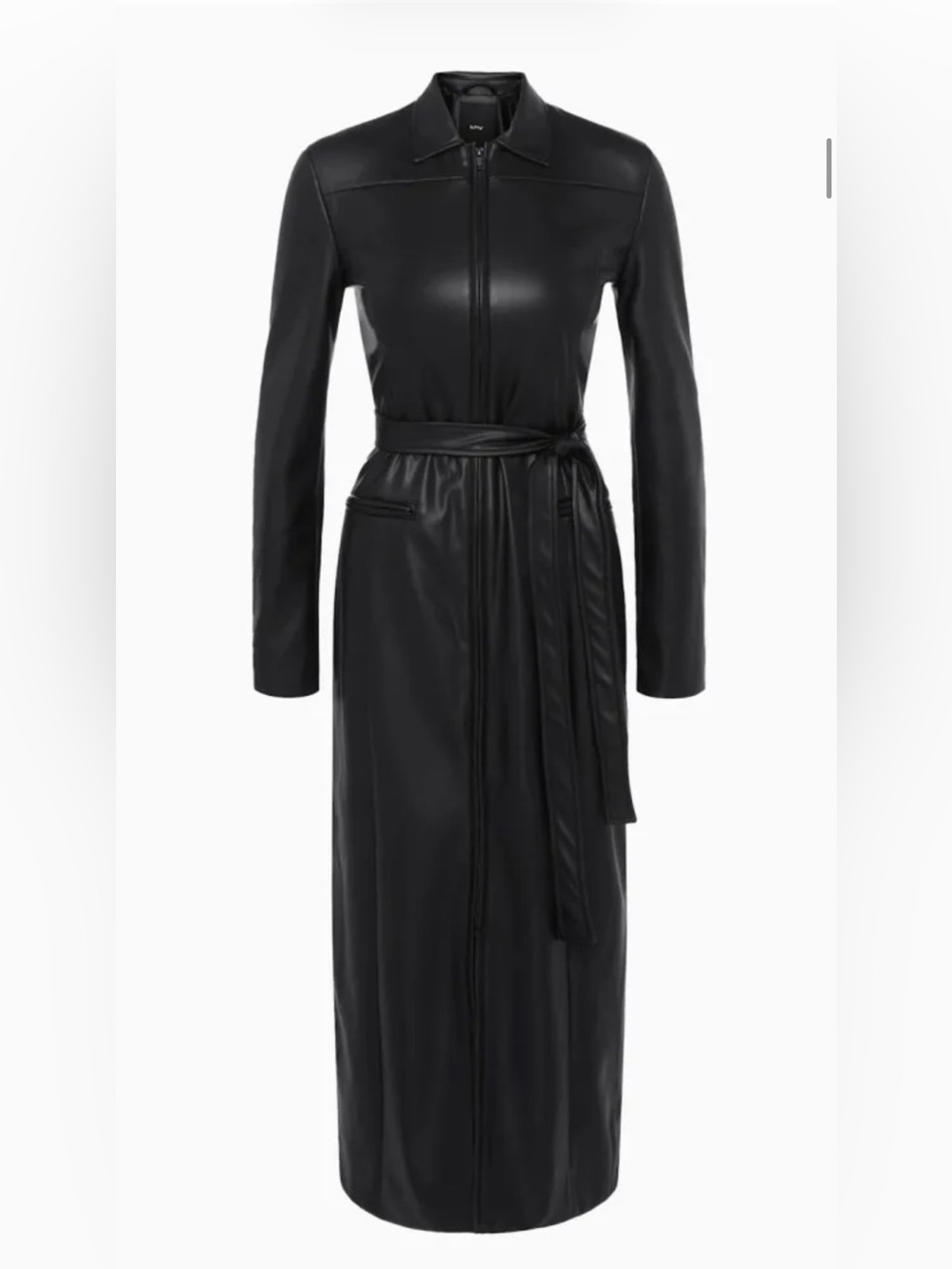 Long Black Sleek Coat KHY BY KYLIE JENNER